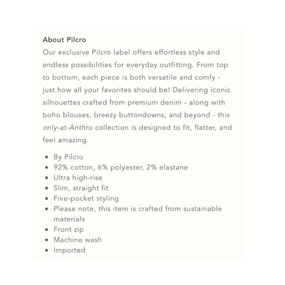 ANTHROPOLOGIE Pilcro Ripped High Rise Cigarette Slim Straight Jeans - Picture 3 of 7